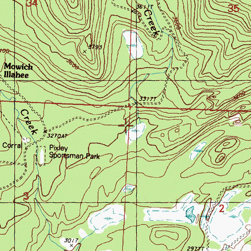 Topographic Map of Depue Creek, WA
