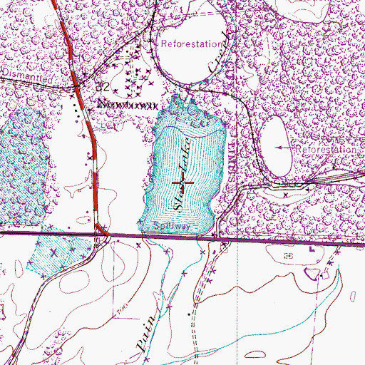 Topographic Map of Sloss Lake, AL