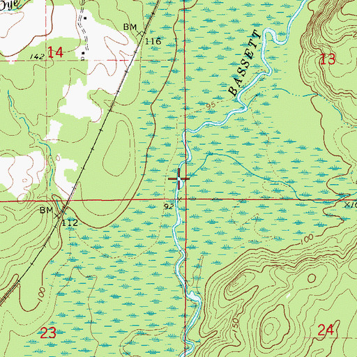 Topographic Map of Smith Creek, AL
