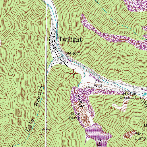 Topographic Map of Mooney School (historical), WV