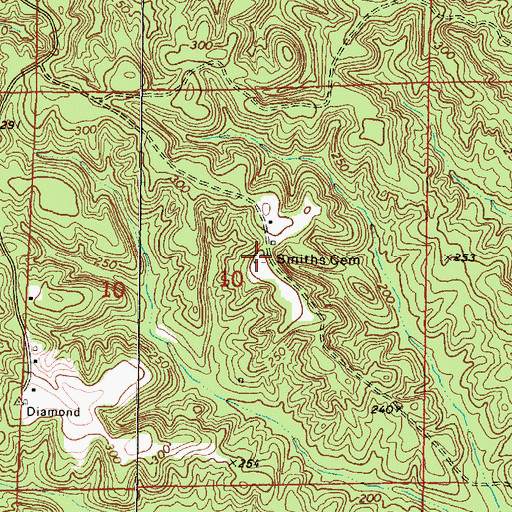 Topographic Map of Smiths Cemetery, AL
