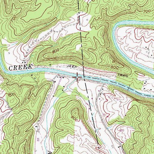 Topographic Map of Allen Run, WV