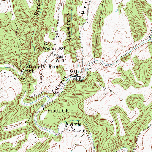 Topographic Map of Alumrock Run, WV