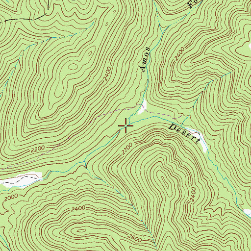 Topographic Map of Amos Fork, WV