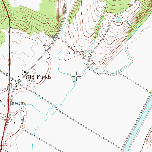 Topographic Map of Anderson Run, WV