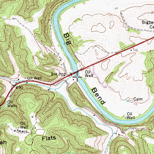 Topographic Map of Annamoriah Run, WV