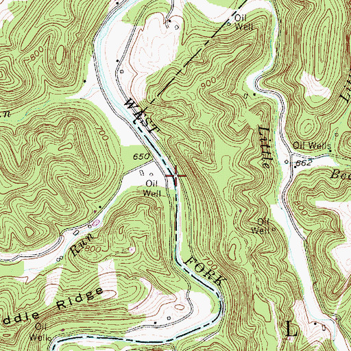 Topographic Map of Anns Run, WV