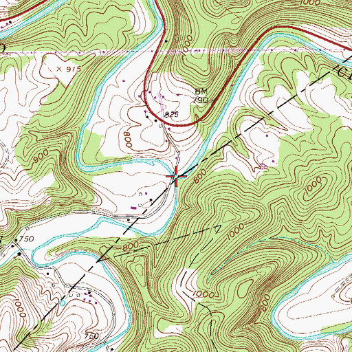 Topographic Map of Arnold Creek, WV