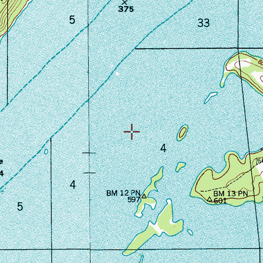 Topographic Map of South Sauty Creek, AL