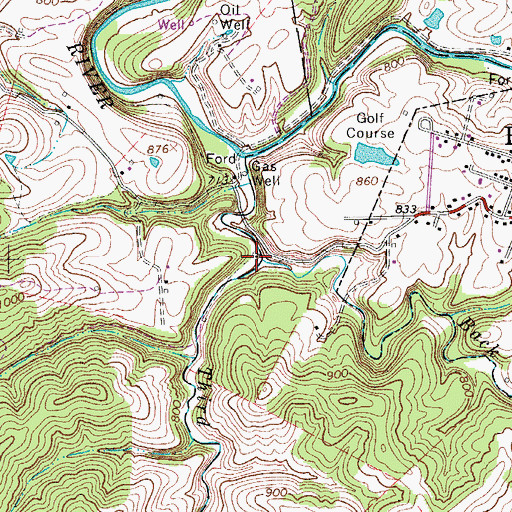 Topographic Map of Back Run, WV