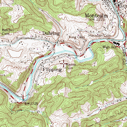 Topographic Map of Bailey Cemetery, WV