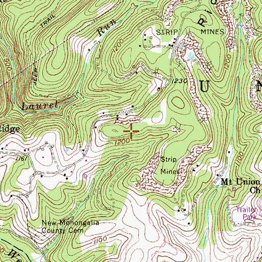 Topographic Map of Baker Ridge, WV