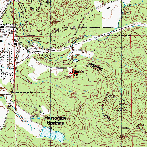 Topographic Map of Spring Church, AL