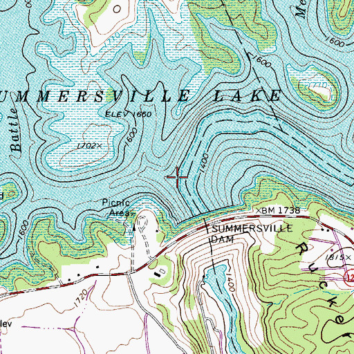 Topographic Map of Battle Run, WV