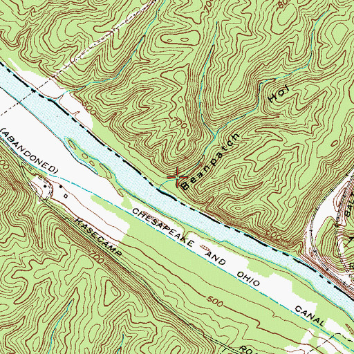 Topographic Map of Beanpatch Hollow, WV