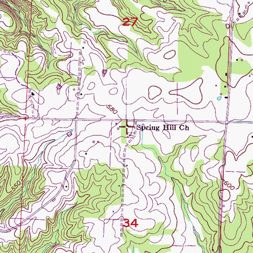 Topographic Map of Spring Hill Missionary Baptist Church, AL