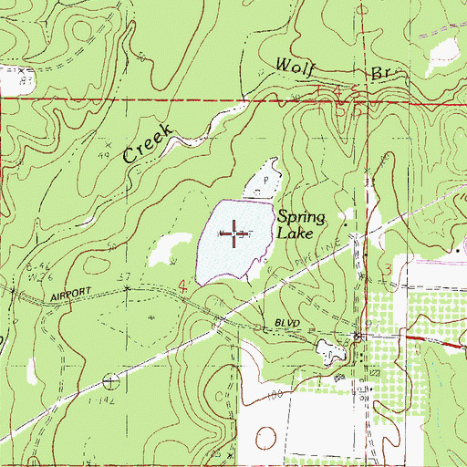 Topographic Map of Spring Lake, AL