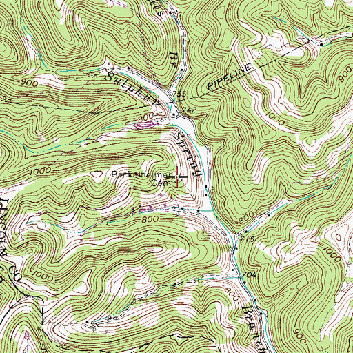 Topographic Map of Beckelheimer Cemetery, WV