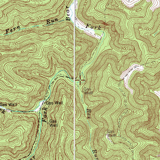 Topographic Map of Bee Run, WV