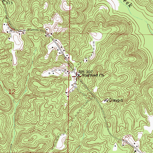 Topographic Map of Stafford Congregational Methodist Church, AL