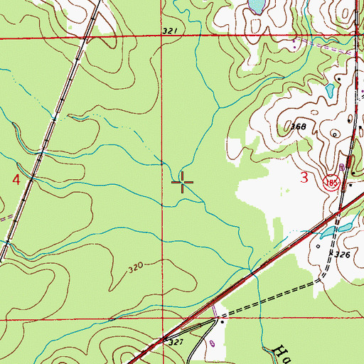 Topographic Map of Stallings Creek, AL