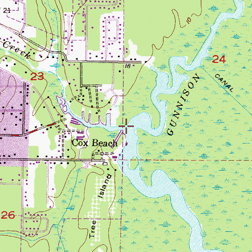 Topographic Map of Steele Creek, AL