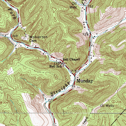 Topographic Map of Bell School (historical), WV