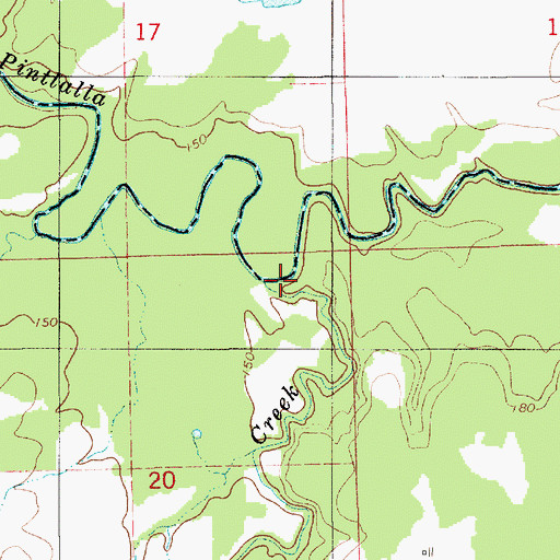 Topographic Map of Steep Creek, AL