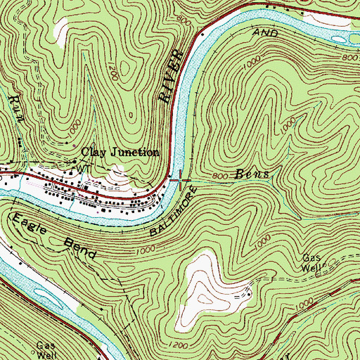 Topographic Map of Bens Run, WV