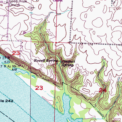Topographic Map of Stewart Spring, AL