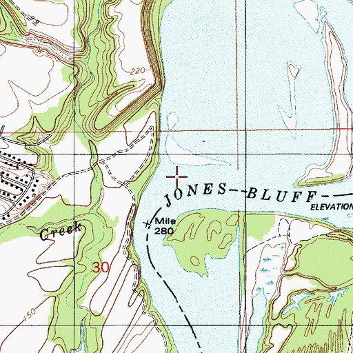 Topographic Map of Still Creek, AL