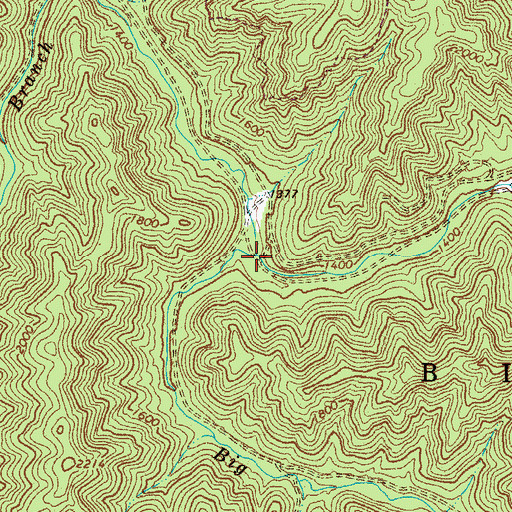 Topographic Map of Big Branch, WV