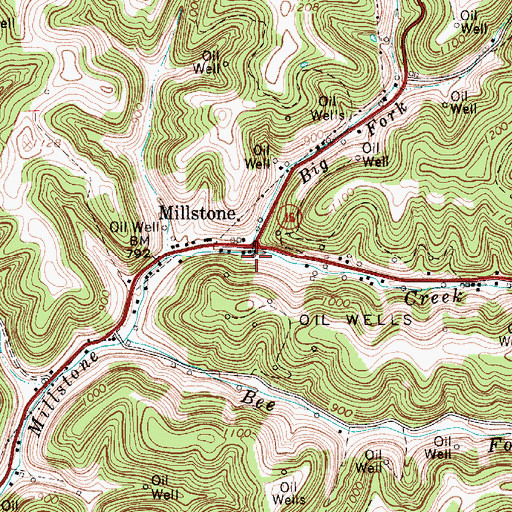 Topographic Map of Big Fork, WV