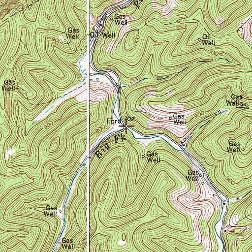 Topographic Map of Big Fork, WV