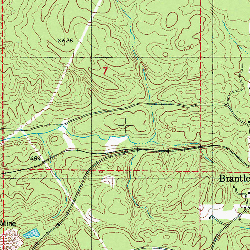 Topographic Map of Straven, AL