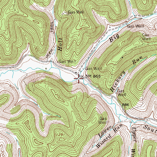 Topographic Map of Big Run, WV