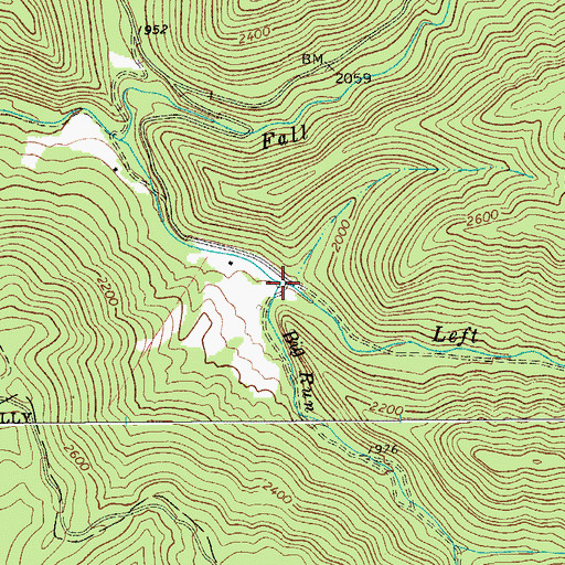 Topographic Map of Big Run, WV