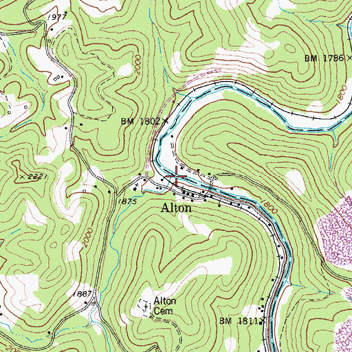 Topographic Map of Big Run, WV