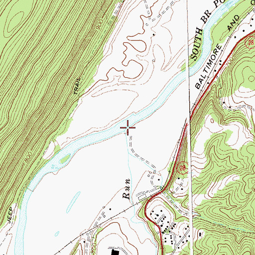 Topographic Map of Big Run, WV