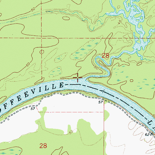 Topographic Map of Sucarbowa Creek, AL