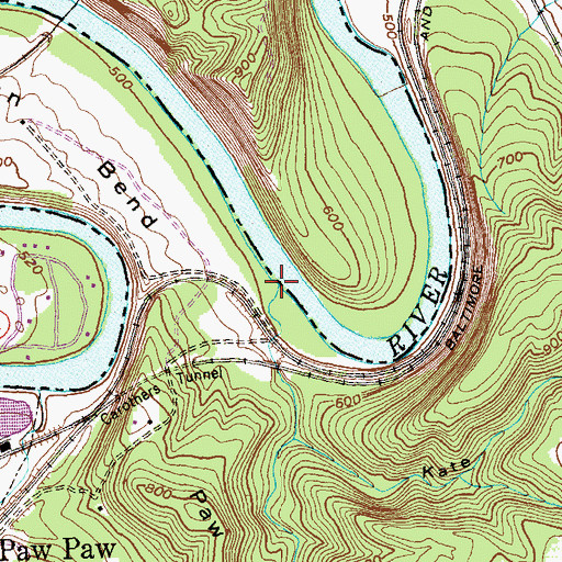 Topographic Map of Big Run, WV