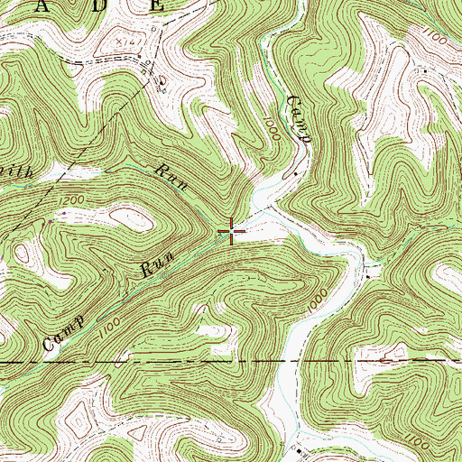 Topographic Map of Blacksmith Run, WV
