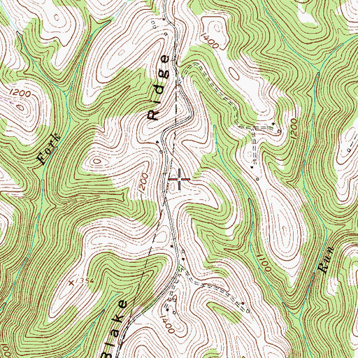 Topographic Map of Blake Ridge, WV