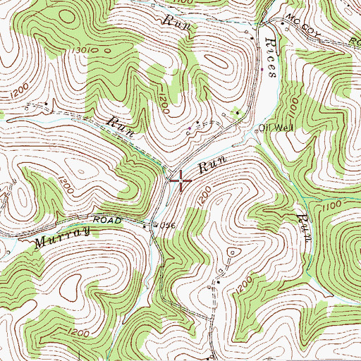 Topographic Map of Blayney Run, WV