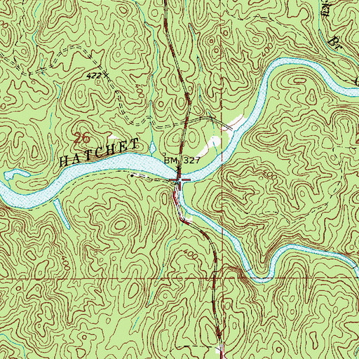 Topographic Map of Swamp Creek, AL