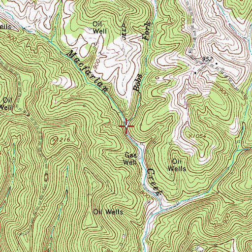 Topographic Map of Bobs Fork, WV