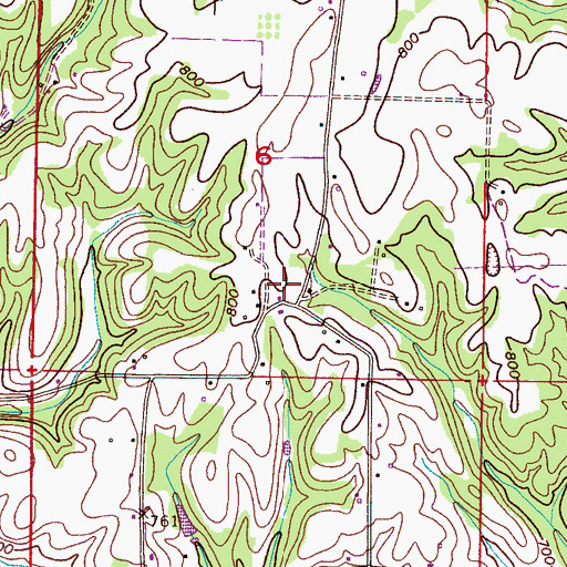 Topographic Map of Sweet Gum School, AL