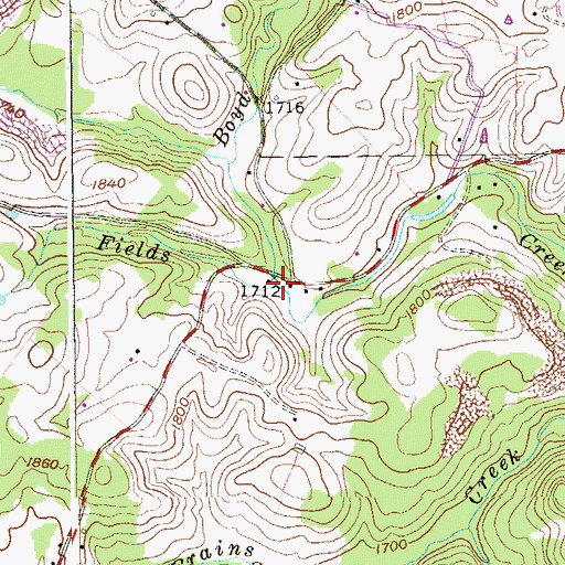 Topographic Map of Boyd Run, WV