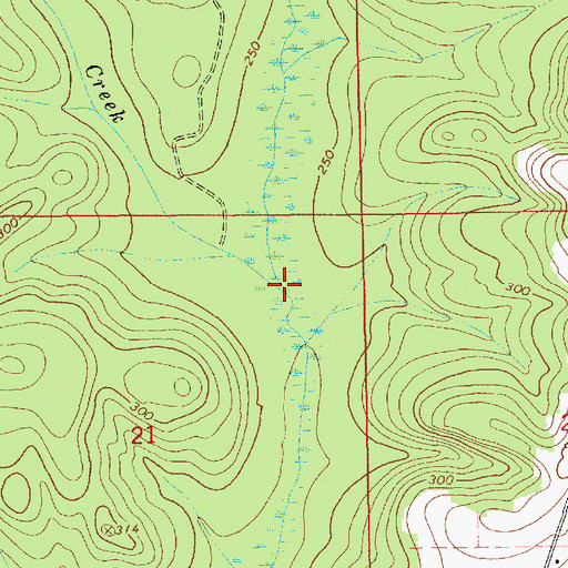 Topographic Map of Sweetwater Creek, AL