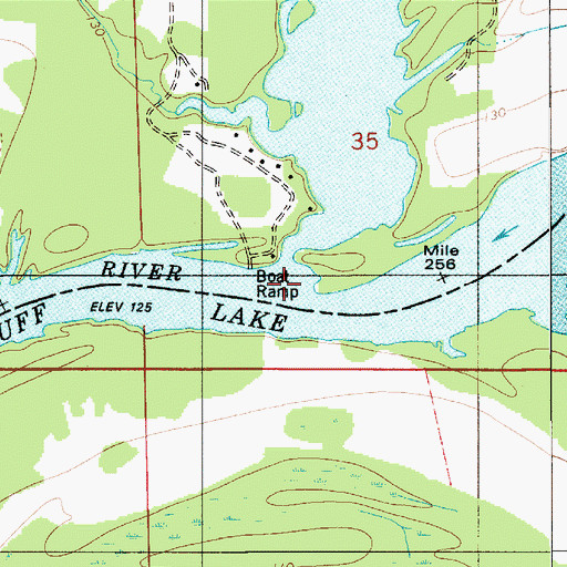 Topographic Map of Swift Creek, AL
